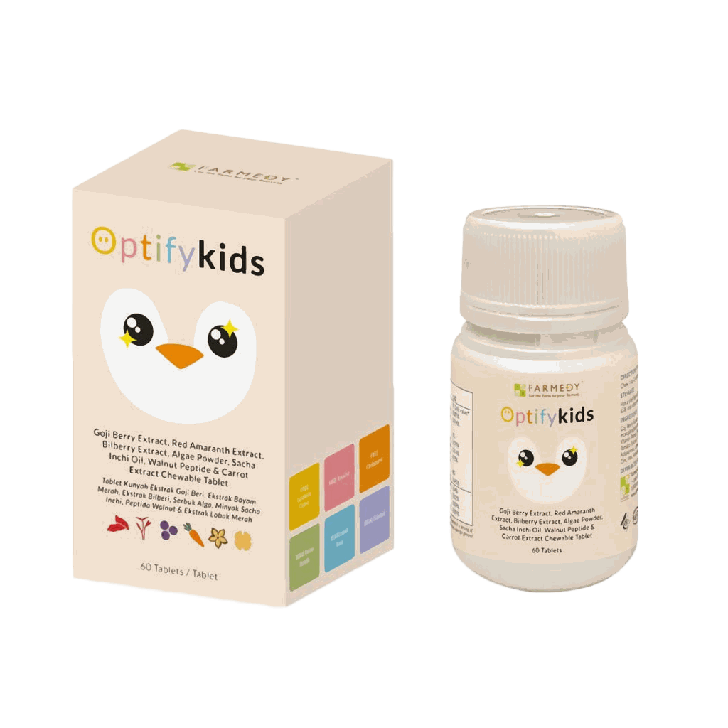 FARMEDY OptifyKids : Brain, Eye & Speech Support Chewables Tablets for Kids